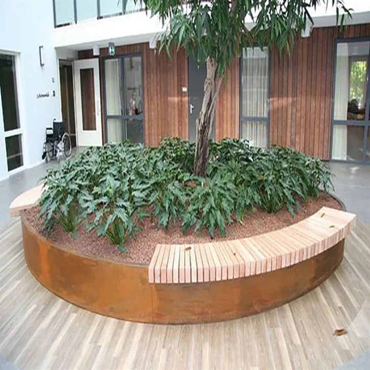 Natural Rusty Metal Garden Lawn Edging